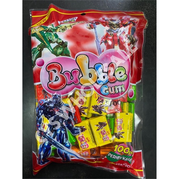 Cys Tattoo Bubble Gum 100pcs Shopee Malaysia