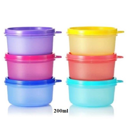 Tupperware : Small Round Container 200ml (6pcs)