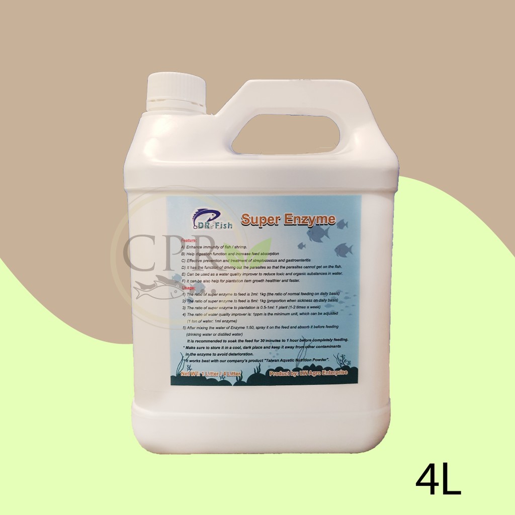 [CPR FEED] Super Enzyme 4L (enhance immunity, water quality improver, help digestion function, increase feed absorption)