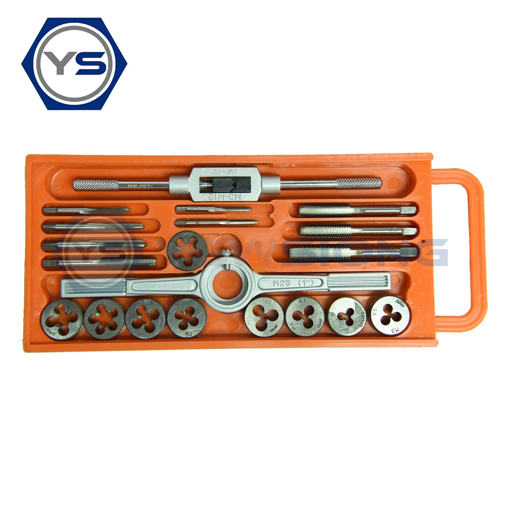 SKC TAPS & DIES SET 20 PCS (M3 M12 METRIC) Shopee Malaysia