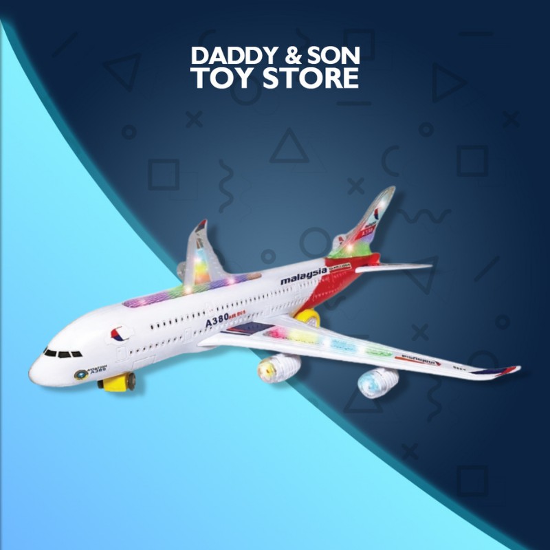 Auto Moving Electronic Air Bus Aeroplane Kapal Terbang Pesawat