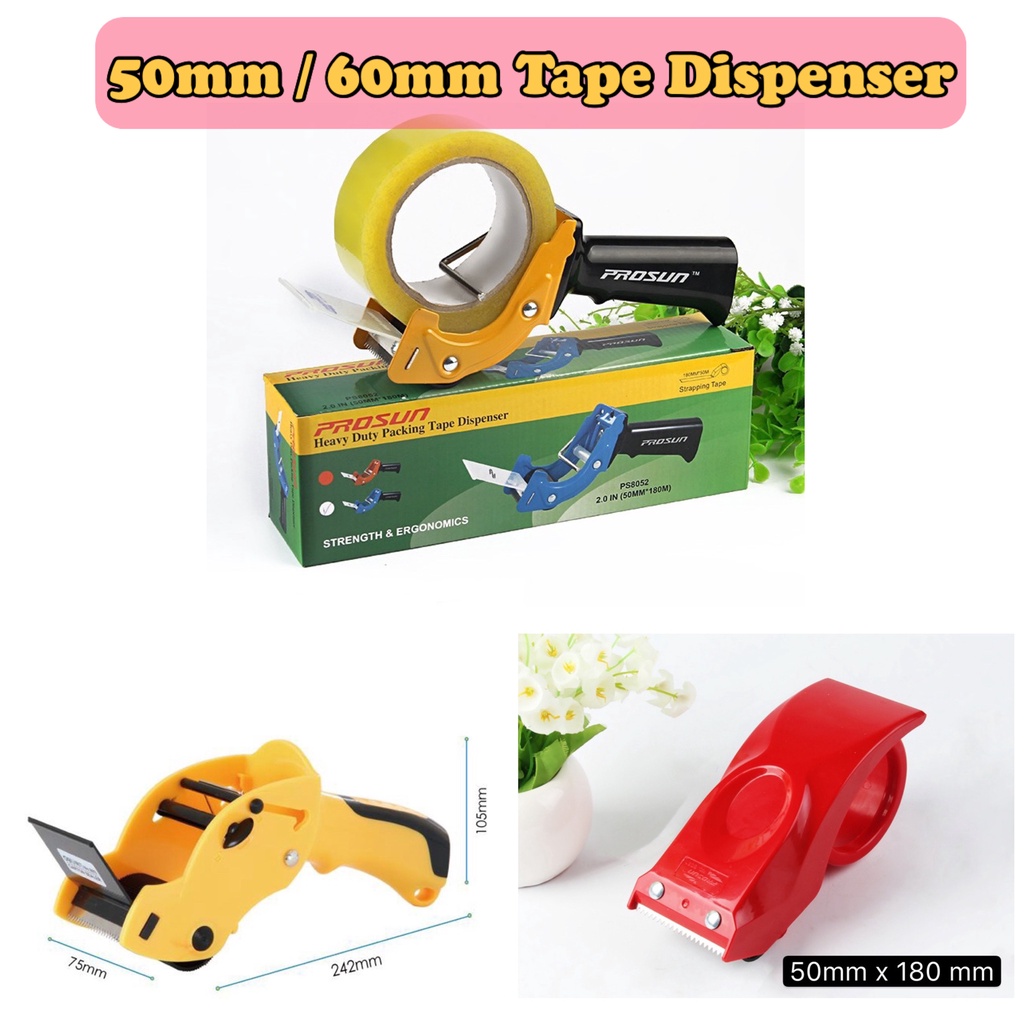 PPP Prosun Deli 50mm 60mm Packing Tape Dispenser Cutter Sealing Packing