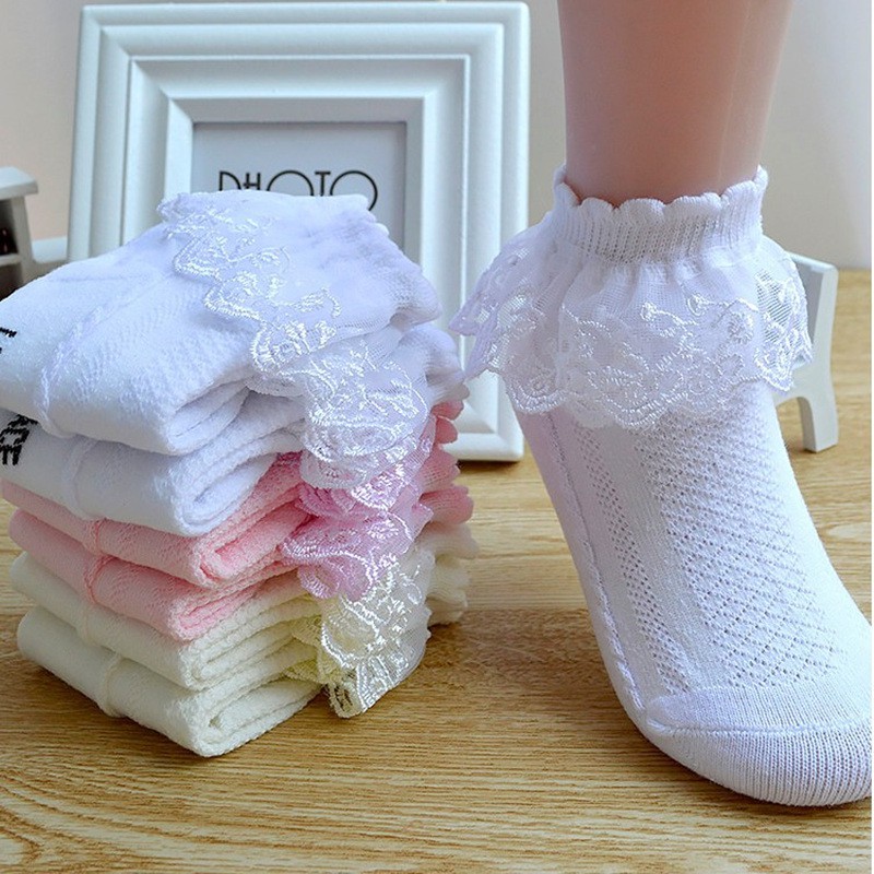 girls frilly ankle socks