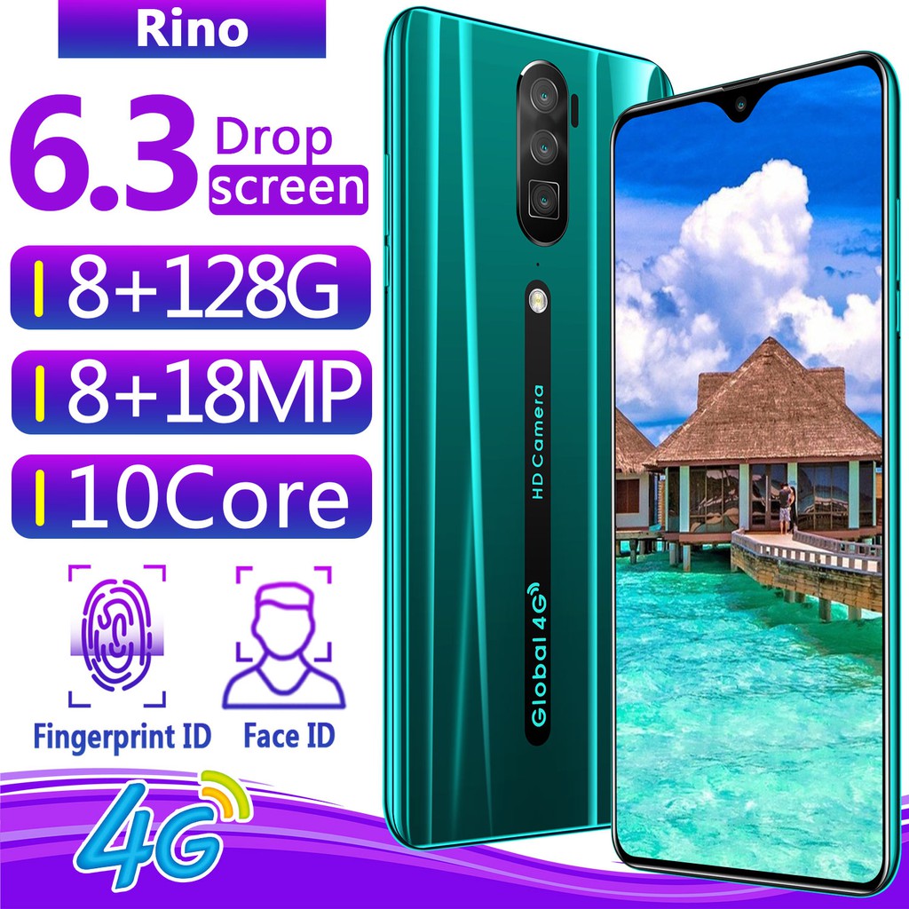 Ready Stock Rino 6 3 Inch Hd 10 Core 4g Android Os 9 1 System Full Screen Smart Phone 8gb 128gb Flash Memery Shopee Malaysia