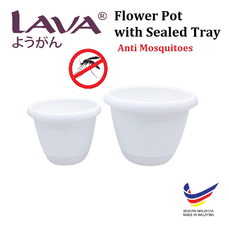 LAVA Anti Mosquitoes Flower Pot with Sealed Tray Pasu Pot Bunga Anti Nyamuk dengan Dulang 密封托盘防蚊花盆