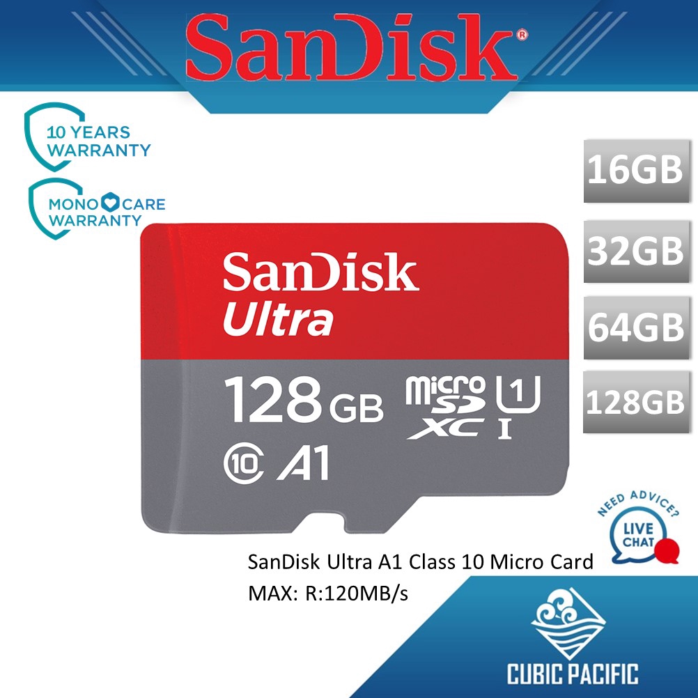 SanDisk Ultra A1 microSD Memory Card 98120MB/s without SD Adapter