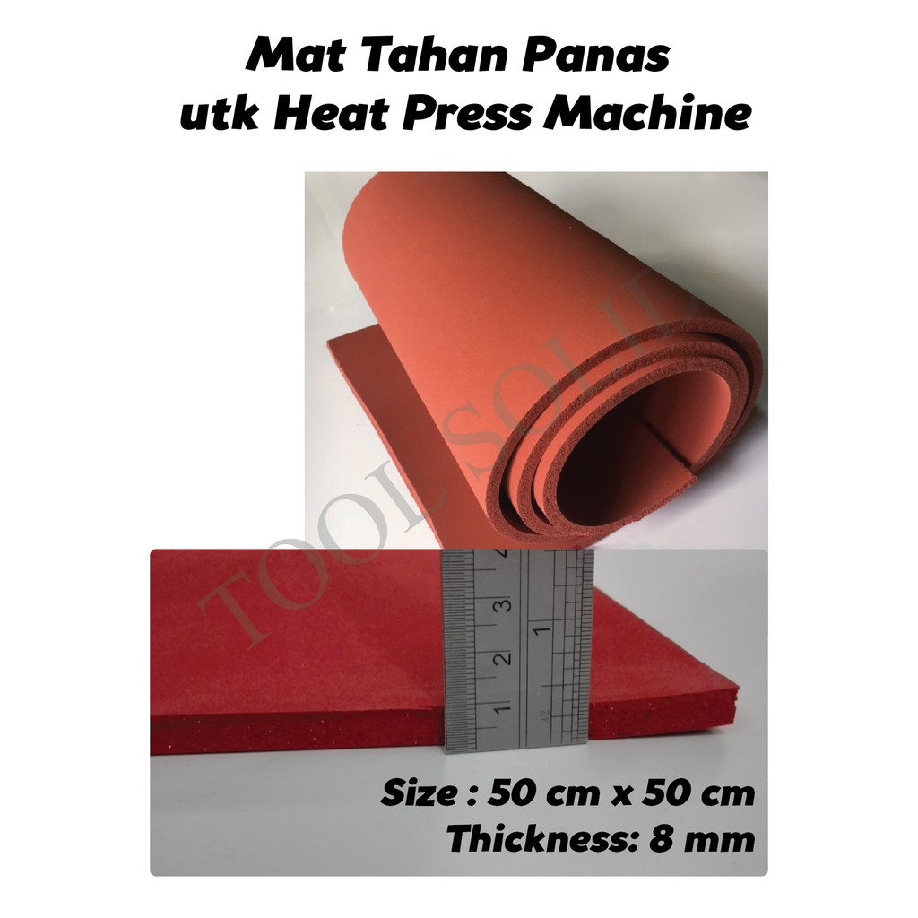 Heat Press Mat utk Heat Press Machine / Heat Press Pad Tahan Panas ( 50