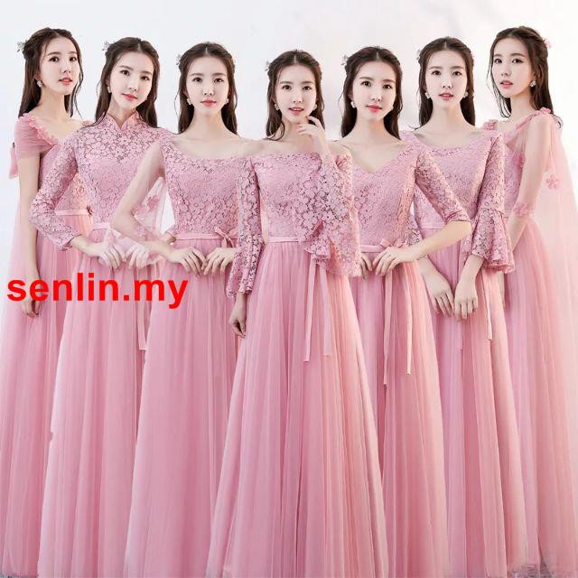 ladies pink maxi dresses