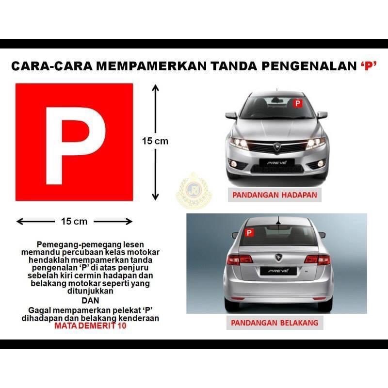 Tampal Sticker P Di Kereta