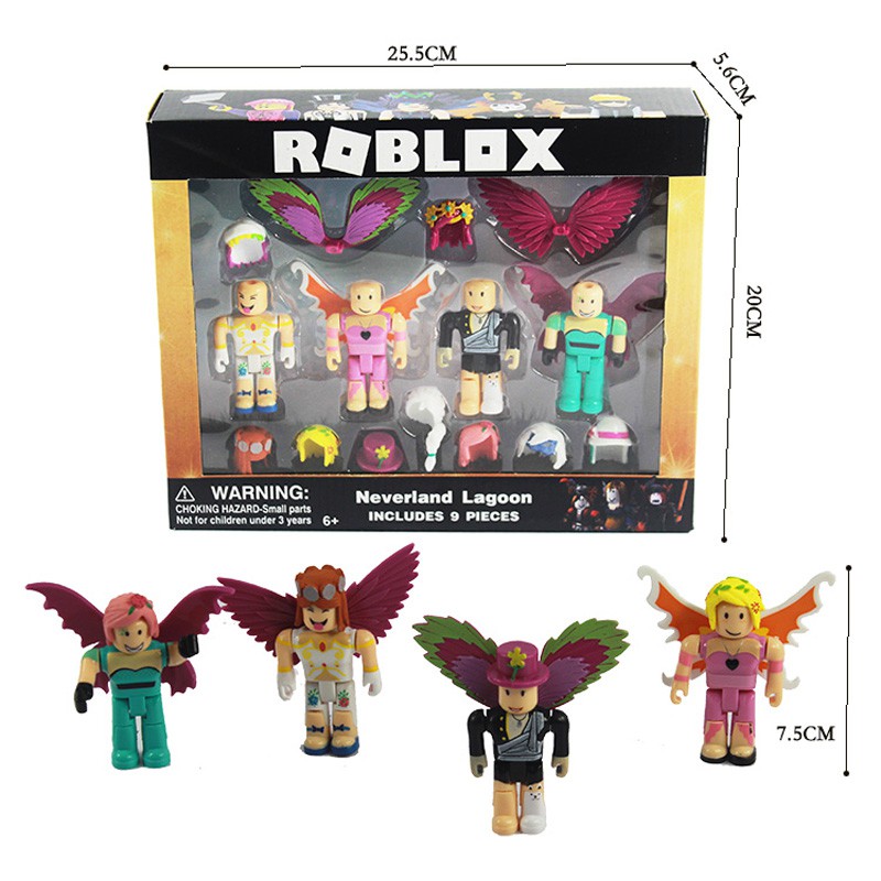 4pcsset Roblox Mini Action Figures Set Wings Doll Game Toys Kids Gifts - mini roblox figures