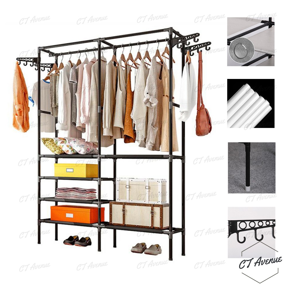 Ct Rk024 Extra Large Size Japanese Style Cloth Hanger Organizer Wardrobe Shopee Malaysia