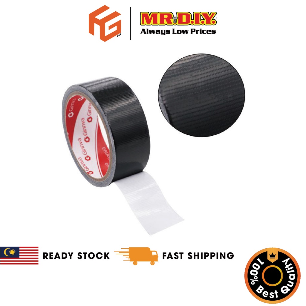 Mr.diy Ginnva Cloth Tape Black (36mm X 7y) 