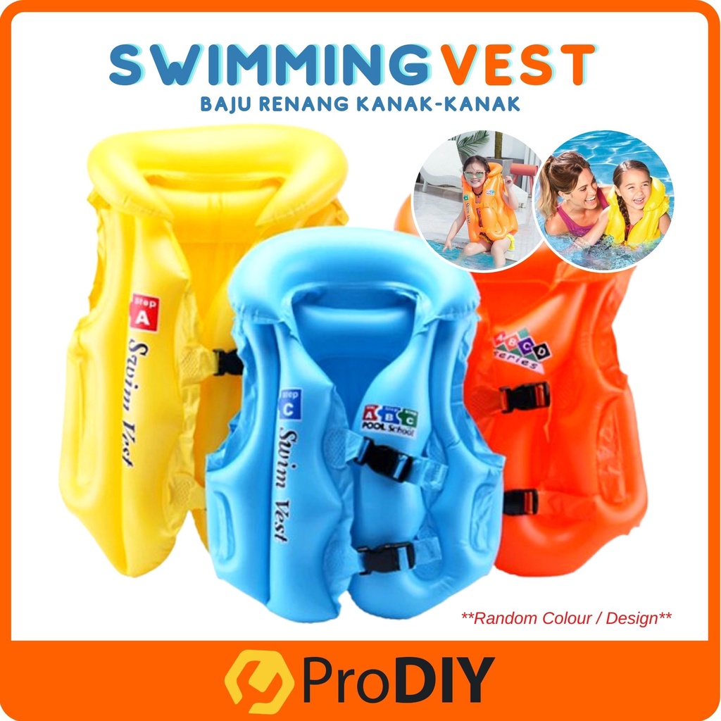 ABC Children Baby Inflatable Swimming Vest Safety Life Jacket Jaket Renang Pelampung Budak Kanak-Kanak 游泳夹克