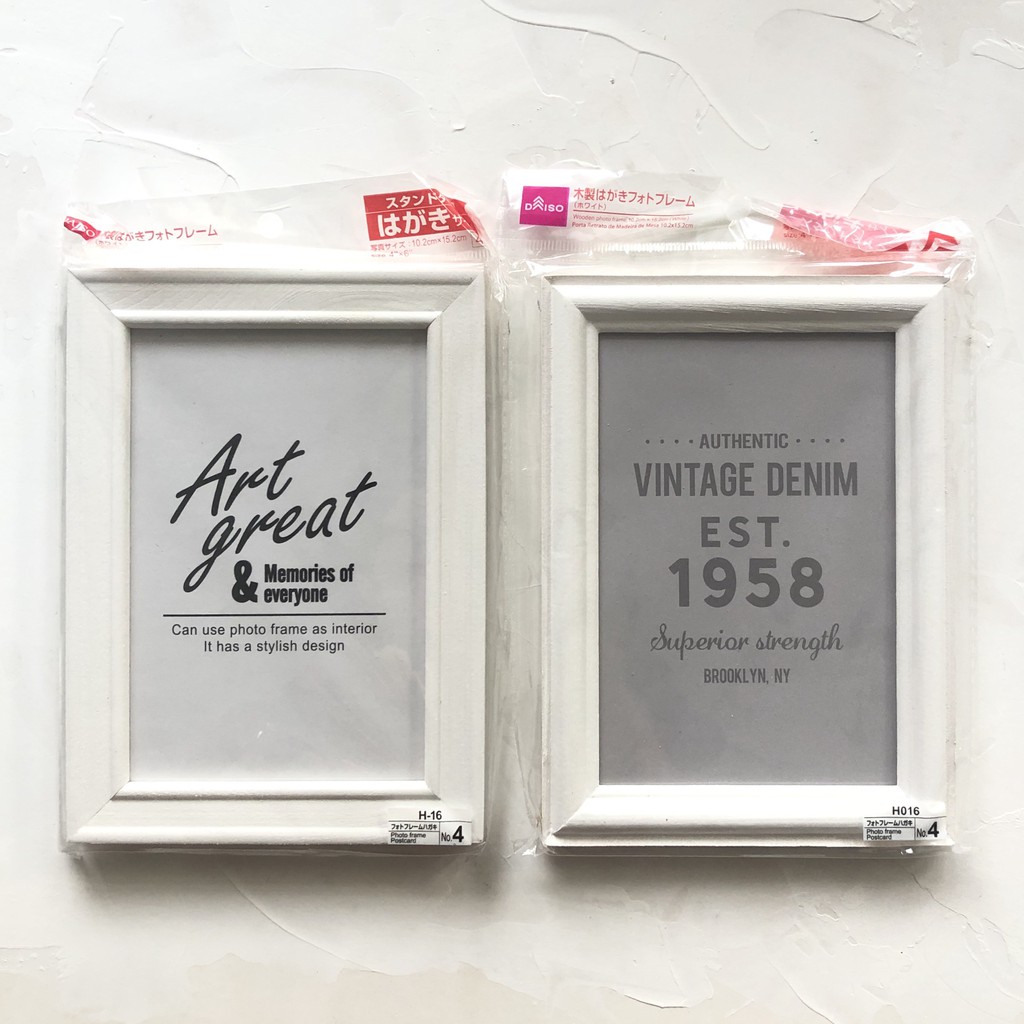 Photo frame 4R white Daiso ready stock Shopee Malaysia