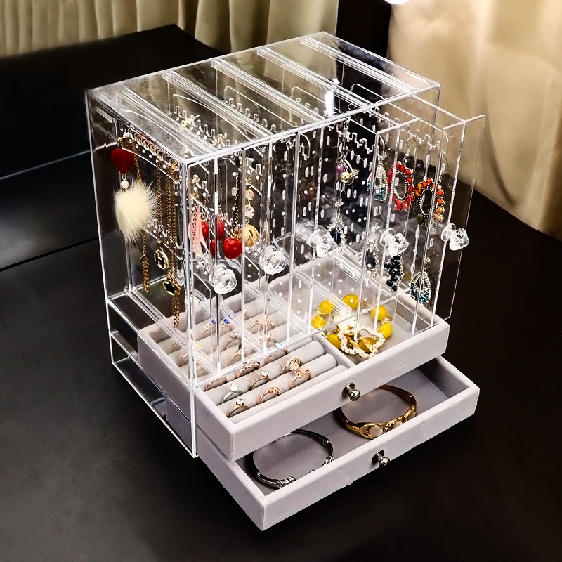 Earring Jewelry Box Storage Organizer Earrings Earing Jewellery Organizer Acrylic Display Stand Stand Holder Subang Kota