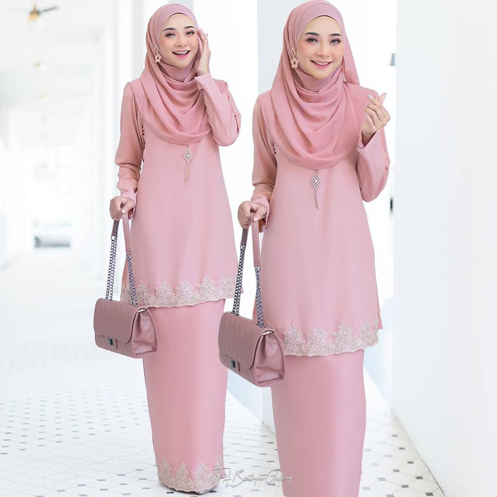 NFH Zayeda Kurung Set Ibu Anak  Baby  Pink  Shopee Malaysia