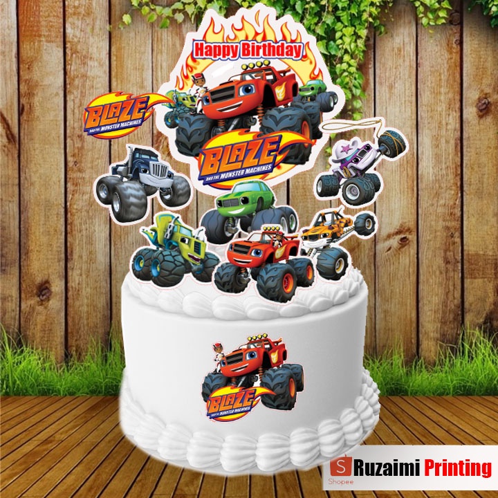 Blaze and the Monster Machines Birthday cake Topper 002 | Shopee Malaysia