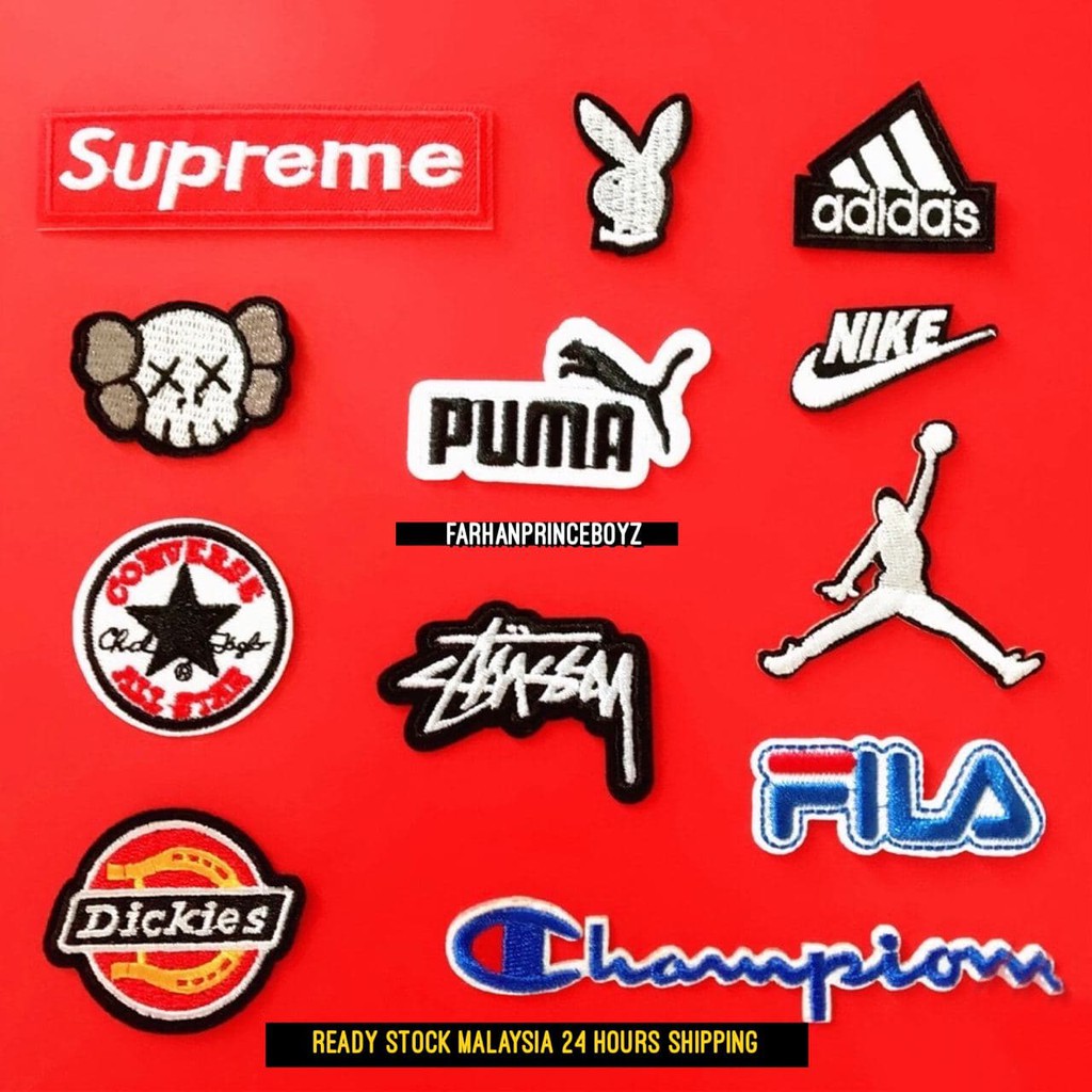 [READY STOCK] Fashion Brand Logo Iron On Patches Embroidery Sulam