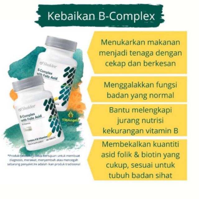 Trial B Complex With Asid Folic Shaklee Ready Stock Exp 4 6 2022