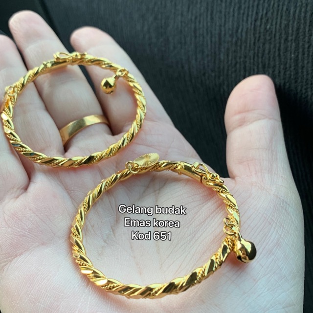  GELANG  BUDAK  EMAS  KOREA Shopee Malaysia