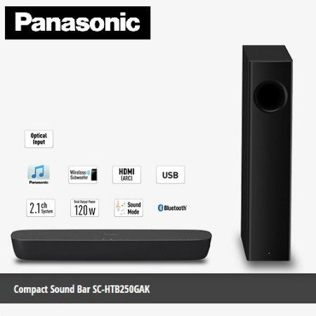 Orator Springe crush Panasonic SC-HTB250 Compact Sound Bar | Shopee Malaysia