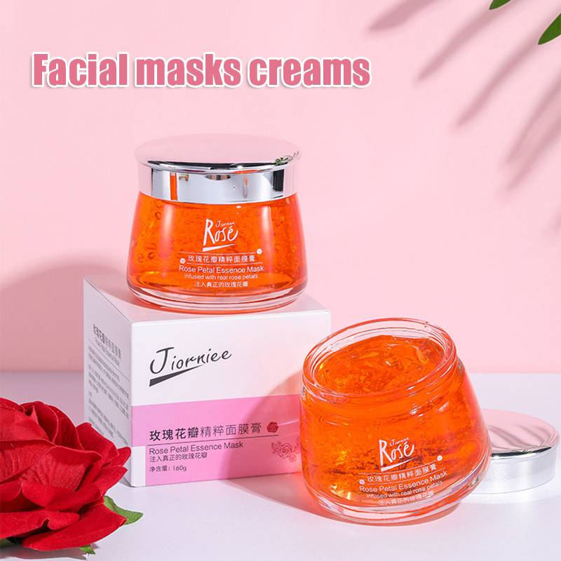 Rose Gel Face Mask Cream Brightening Facial Mask Soothes Repairs Skin
