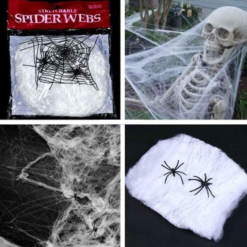 Spider Web Cobweb Prop Home Bar Party Supply Halloween Festival Decor