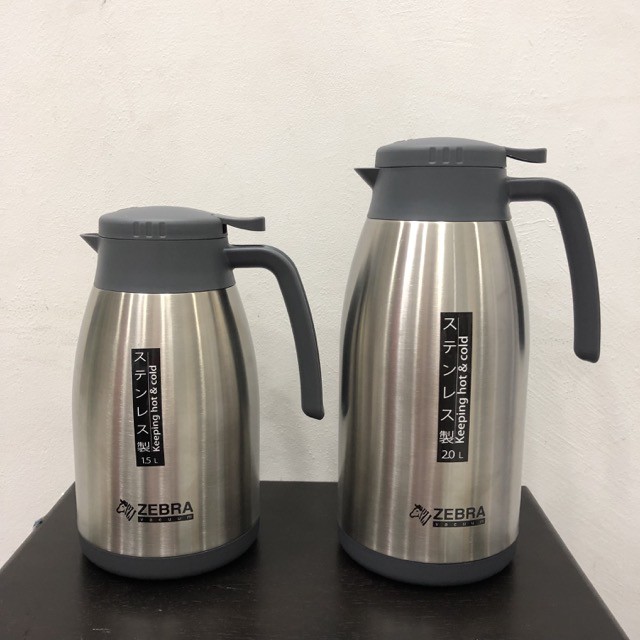 Zebra Stainless Steel Vacuum Thermo Jug Smart II 1.5L 2.0L Shopee