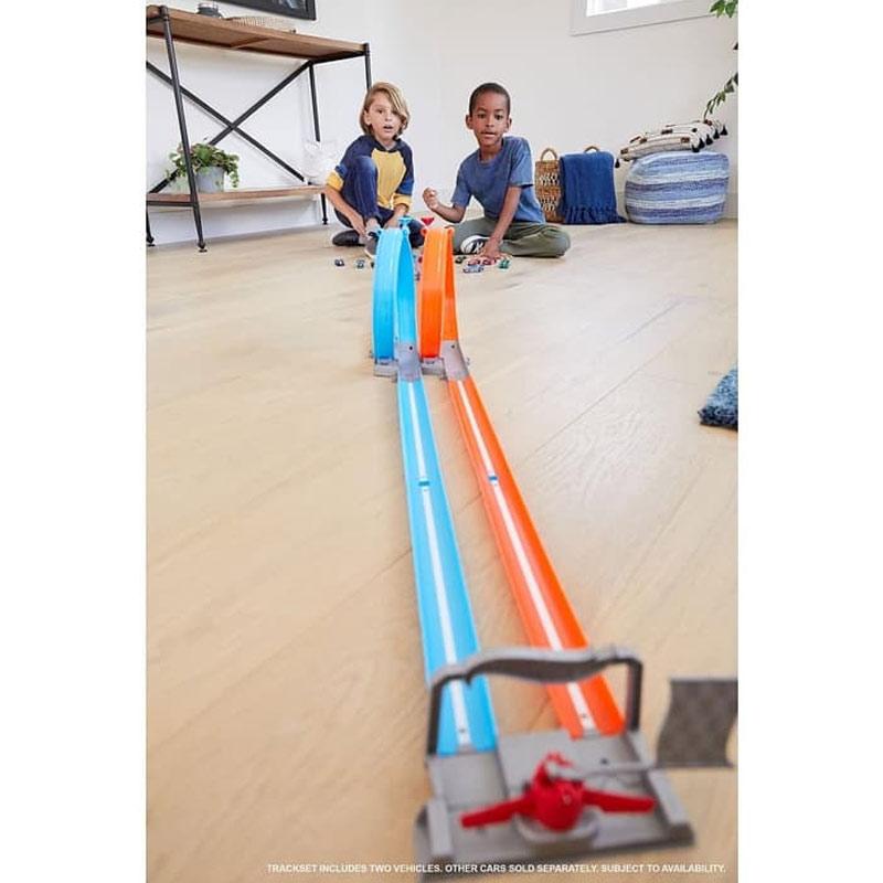 hot wheels track with two loops