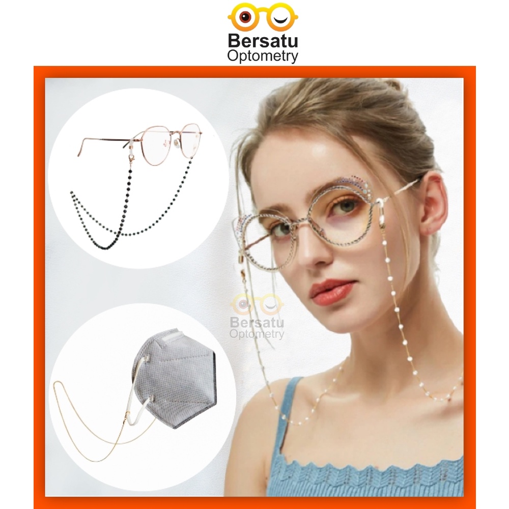 Pearl Beads Glasses Chain Face Mask Chain holder Spectacle Sunglasses Chain Lanyard Rantai Tali Spek Mata Mask Fashion