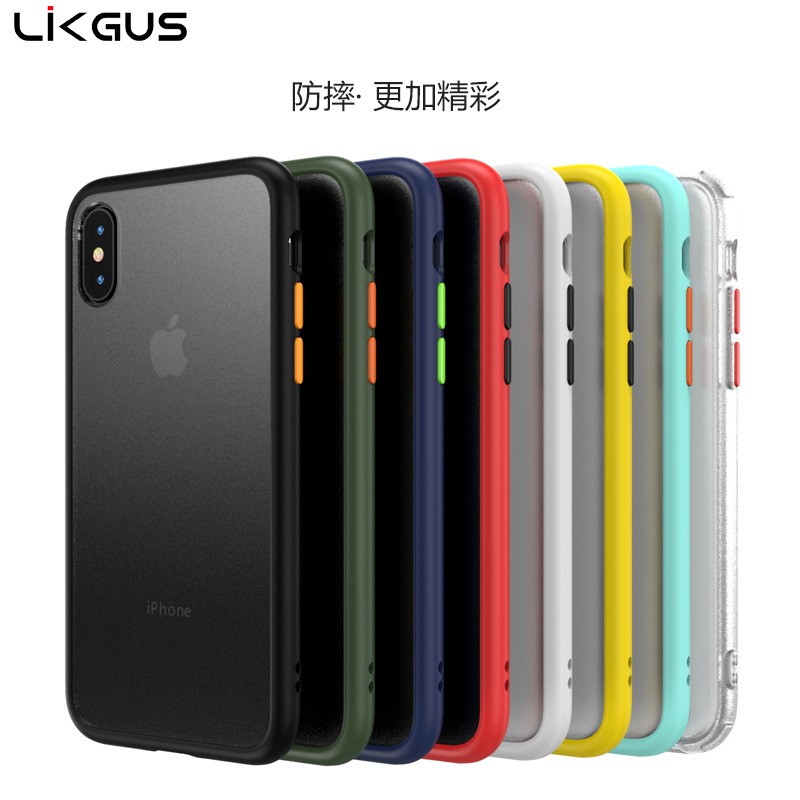 新款适用iphone11手机壳撞色键磨砂手感二合一防摔壳苹果x保护套 Shopee Malaysia