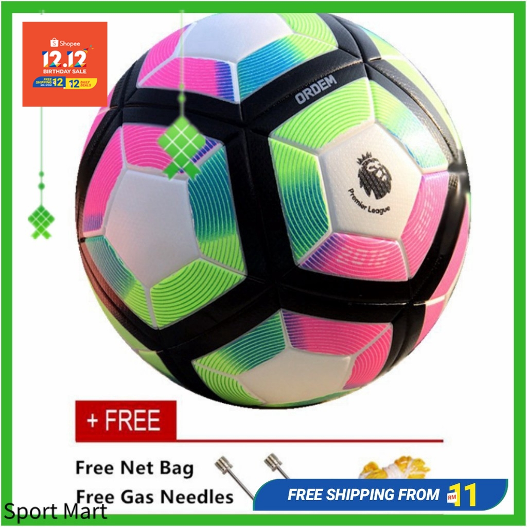 Buy Bola Sepak Premier League Football Anti Slip Pu Leather Size 5 Soccer Ball Seetracker Malaysia