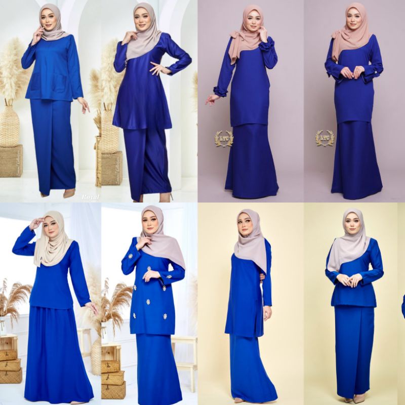 Royal Blue Baju Kurung Riau / Kedah ...