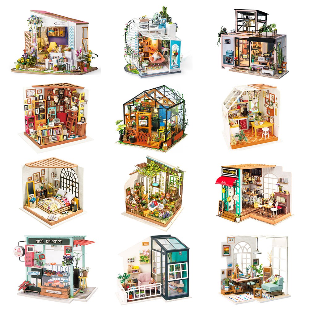 Robotime 3d Diy Wooden Puzzle Miniauture Dollhouse Assembled Model Building Kit Shopee Malaysia