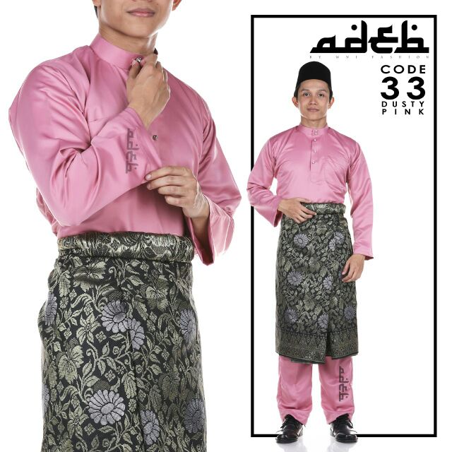  Baju  melayu tradisional dusty pink  pink  belacan  Shopee 