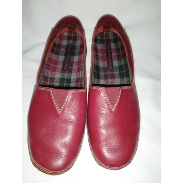 Kasut Hush Puppies Original Leather Shoes Flat Pump Comfortable