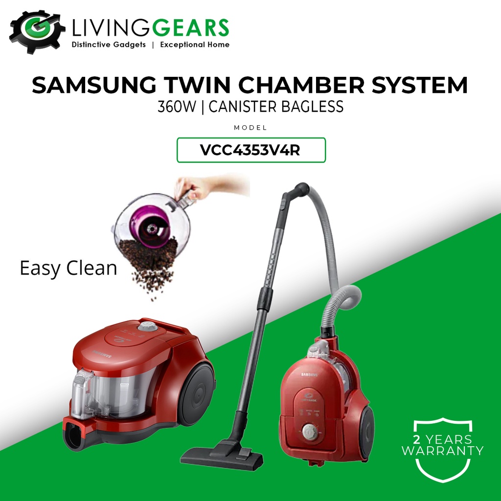 Samsung Twin Chamber System Bagless Canister Vacuum Cleaner (360W