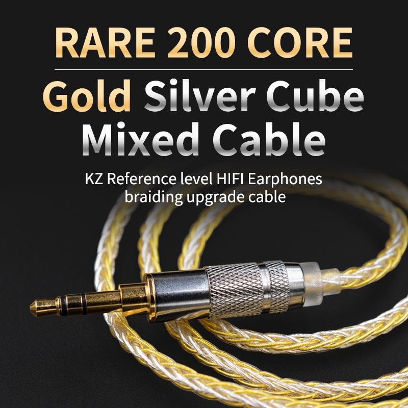 Kz Gold Silver Mixed 200 Core Upgrade Cable Wire 2pin Mmcx For Zsn