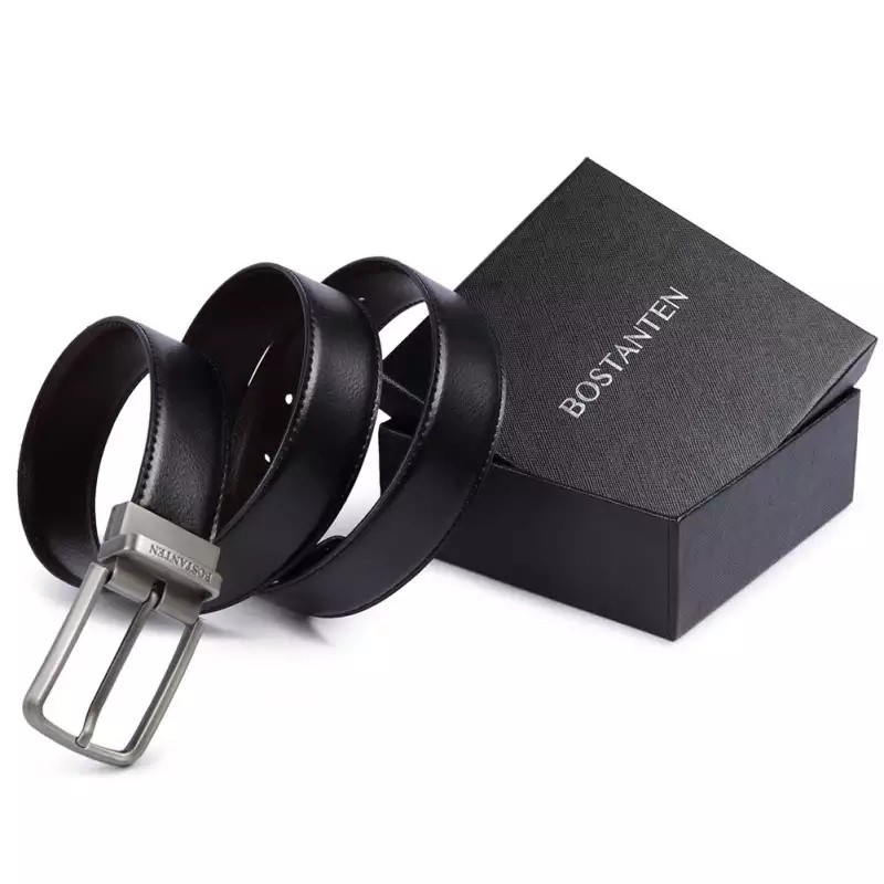 Bostanten Men's Leather Belts Fashion Business Detachable Buckle Tali pinggang lelaki Leather Belts