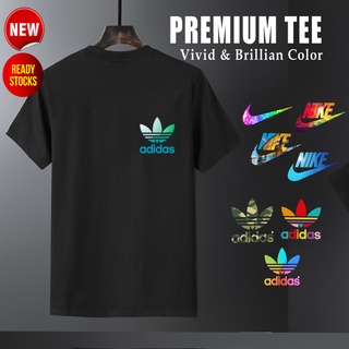 ( Full Color  ) Adidas Nike T-Shirt Man Baju Adidas Lelaki Perempuan 100% Cotton