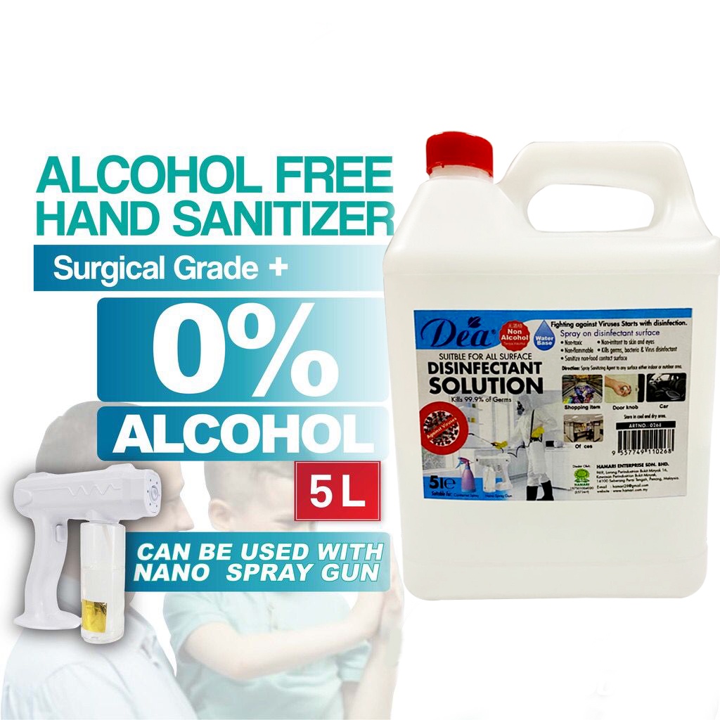 5L Liquid Disinfectant Sanitizer NonAlcohol Liquid Type Alcohol Free Multi Purpose Sanitizer