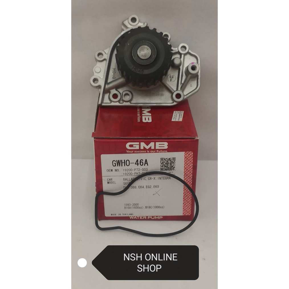 Water Pump (100 GMB) for Honda Civic SR4 1.6 VTEC B16A (TWIN CAM
