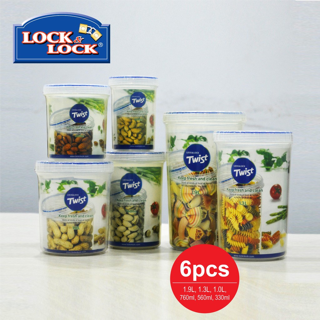 Lock Lock 6pcs Twist Container Set Shopee Malaysia