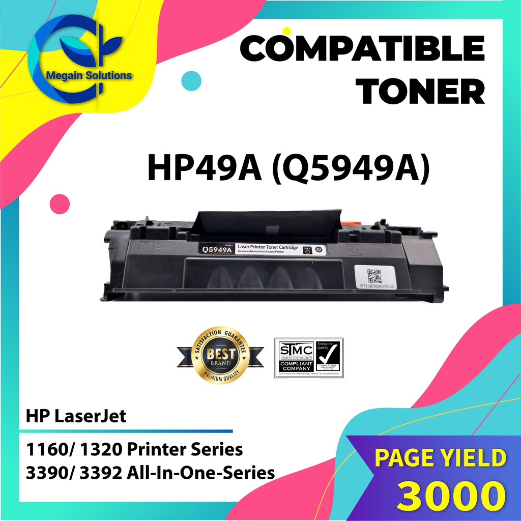 Hp 49a Q5949a High Yield Compatible Laser Toner For Hp Laserjet 1160 And 1320 Printer Series And Laserjet 3390 3392 Shopee Malaysia