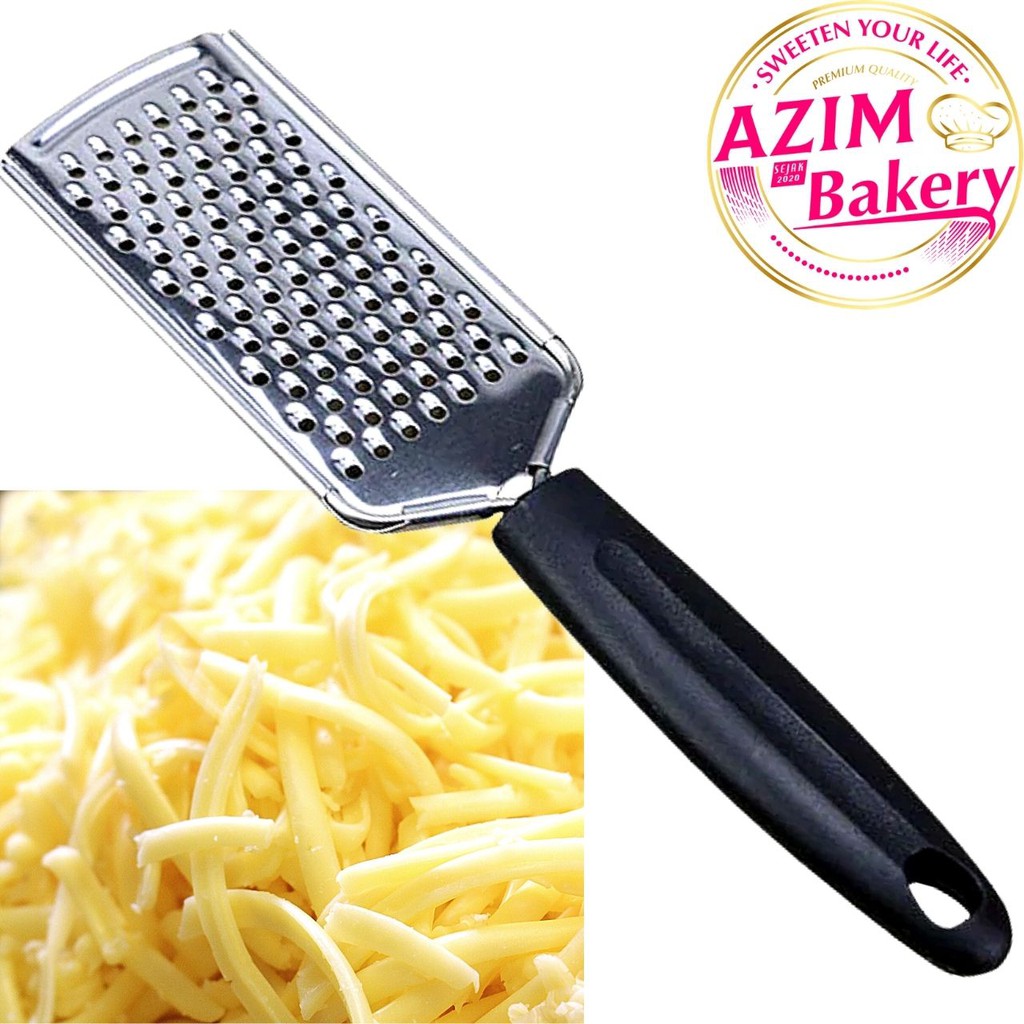 Stainless Cheese Grater | Black Handle Grater | Penyagat by Azim Bakery