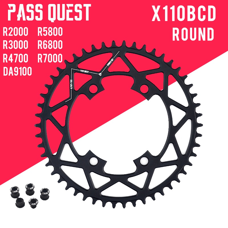 PASS QUEST 110BCD Oval Road Bike Narrow Wide Chainring 42T-52T Bike Chainwheel ultegra R7000 R8000 DA9100 
