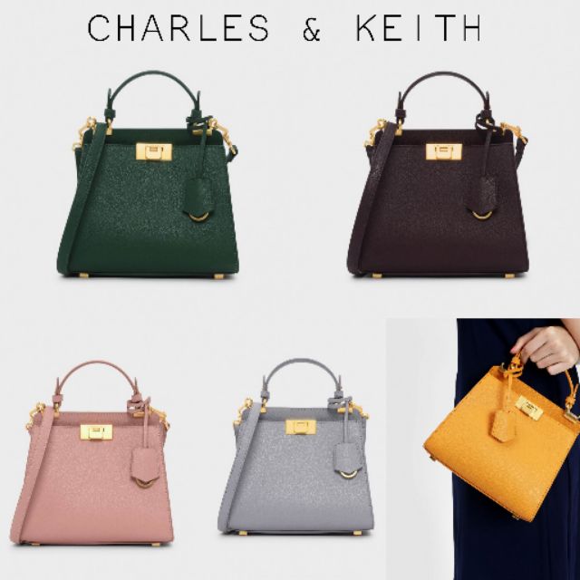 charles & keith classic top handle bag