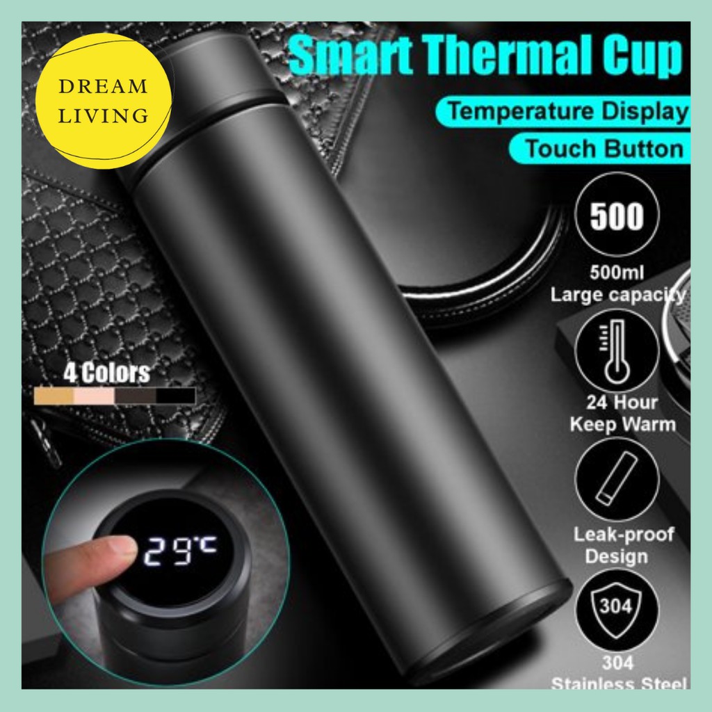 [READY STOCK]Smart Thermos Water Bottle Led Digital Temperature Display