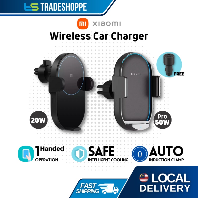 Xiaomi Mi 50W / 20W Wireless Car Charger Quick Fast Charging Phone Clip