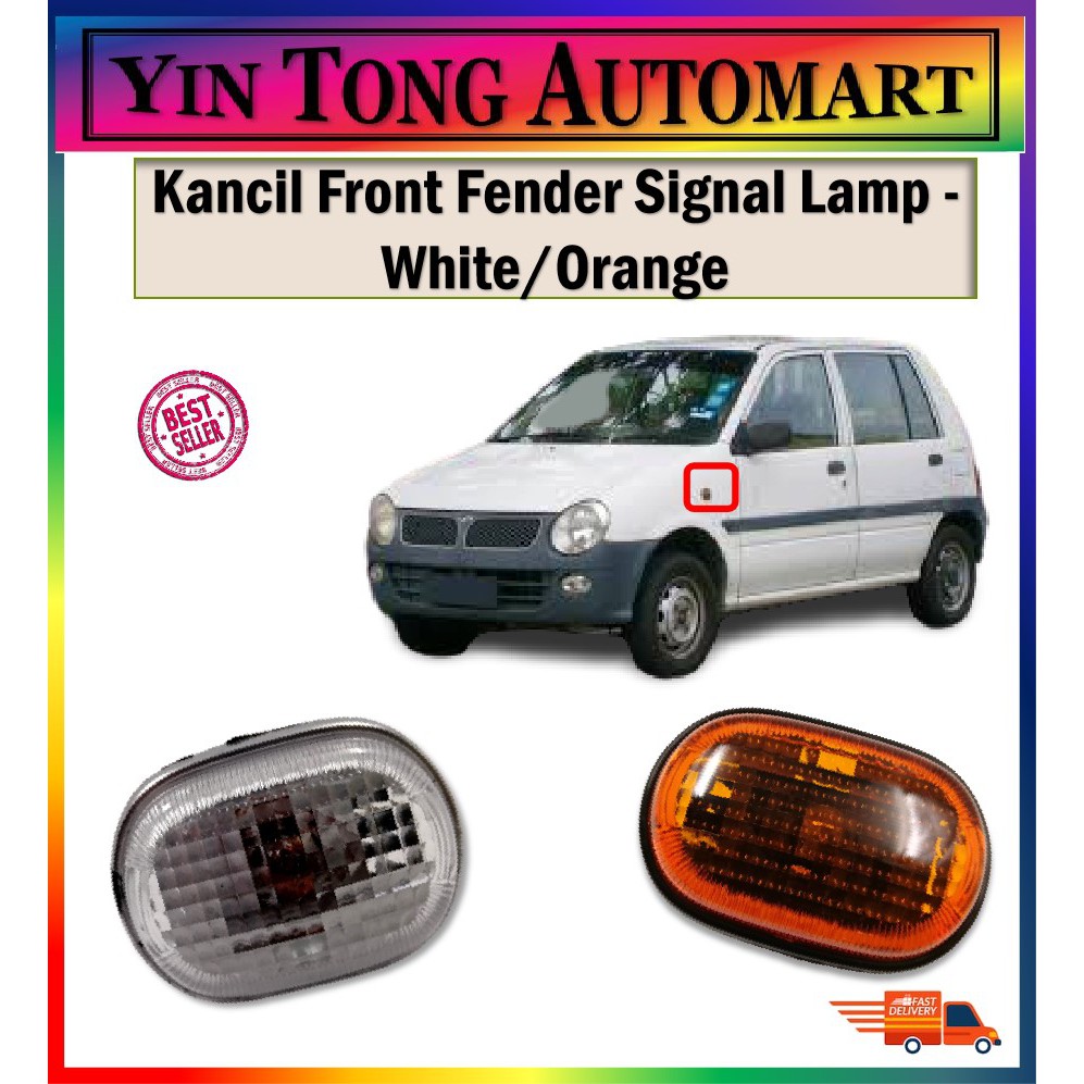 Perodua Kancil Front Fender Signal Lamp With Bulb White / Orange